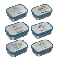 Edelstahl-Brotdose Campus mit Gabel - Cool Blue -...