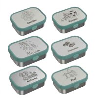 Edelstahl-Brotdose Campus mit Gabel - Cool Mint -...