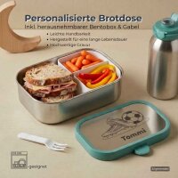Edelstahl-Brotdose Campus mit Gabel - Cool Mint -...