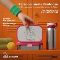 Edelstahl-Brotdose Campus mit Gabel - Cool Pink -...