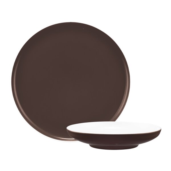Seltmann Weiden Sento Home Pure Colors Tafelservice 12-teilig - Chocolate Brown