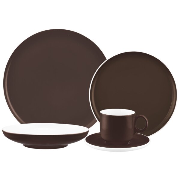 Seltmann Weiden Sento Home Pure Colors Kombiservice 30-teilig - Chocolate Brown