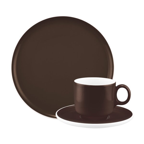 Seltmann Weiden Sento Home Pure Colors Kaffeeservice 18-teilig - Chocolate Brown