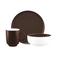 Seltmann Weiden Sento Home Pure Colors Frühstücks-Set 18-teilig - Chocolate Brown