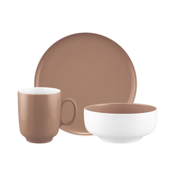 Seltmann Weiden Sento Home Pure Colors Frühstücks-Set 18-teilig - Cocoa Brown