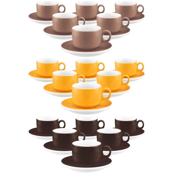 Seltmann Weiden Sento Home Pure Colors Espressotasse mit Untertasse 80 ml 6er Set - Variante