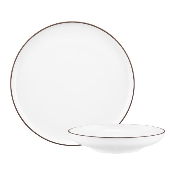 Seltmann Weiden Sento Home Pure Lines Tafelservice 12-teilig - Chocolate Brown