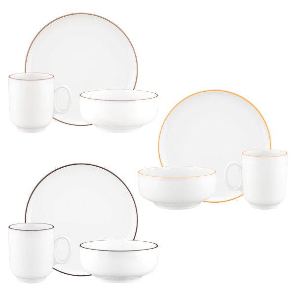 Seltmann Weiden Sento Home Pure Lines Frühstücks-Set 18-teilig - Variante