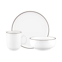 Seltmann Weiden Sento Home Pure Lines Frühstücks-Set 18-teilig - Chocolate Brown