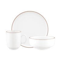 Seltmann Weiden Sento Home Pure Lines Frühstücks-Set 18-teilig - Cocoa Brown