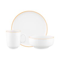 Seltmann Weiden Sento Home Pure Lines Frühstücks-Set 18-teilig - Mango Orange