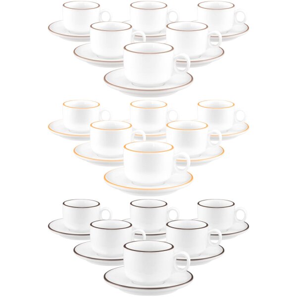 Seltmann Weiden Sento Home Pure Lines Espressotasse mit Untertasse 80 ml 6er Set - Variante