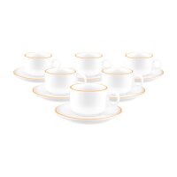Seltmann Weiden Sento Home Pure Lines Espressotasse mit Untertasse 80 ml 6er Set - Mango Orange