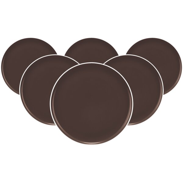 Seltmann Weiden Sento Home Pure Colors Speiseteller ø 27,6 cm 6er Set - Chocolate Brown