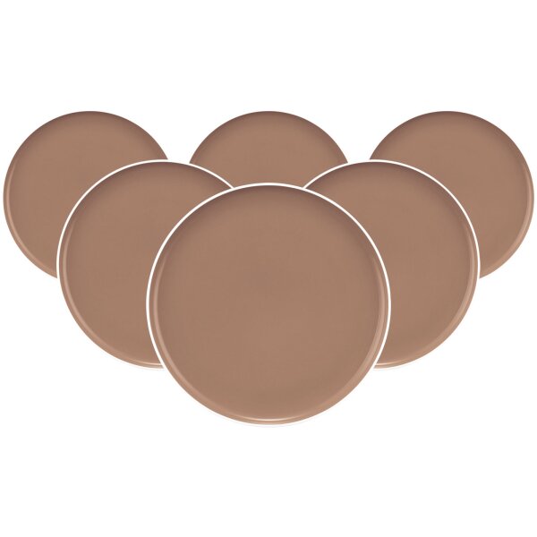 Seltmann Weiden Sento Home Pure Colors Speiseteller ø 27,6 cm 6er Set - Cocoa Brown