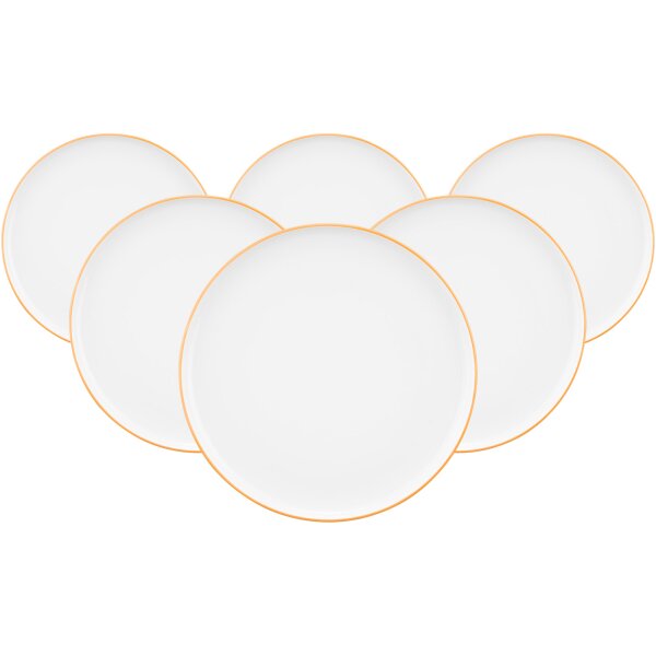 Seltmann Weiden Sento Home Pure Lines Speiseteller ø 27,6 cm 6er Set - Mango Orange