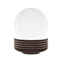 Seltmann Weiden Sento Home Pure Colors Suppenteller ø 21,3 cm 6er Set - Chocolate Brown