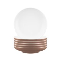 Seltmann Weiden Sento Home Pure Colors Suppenteller ø 21,3 cm 6er Set - Cocoa Brown