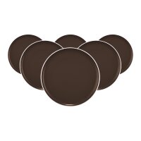 Seltmann Weiden Sento Home Pure Colors Frühstücksteller ø 21,4 cm 6er Set - Chocolate Brown