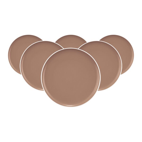 Seltmann Weiden Sento Home Pure Colors Frühstücksteller ø 21,4 cm 6er Set - Cocoa Brown