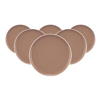 Seltmann Weiden Sento Home Pure Colors Frühstücksteller ø 21,4 cm 6er Set - Cocoa Brown