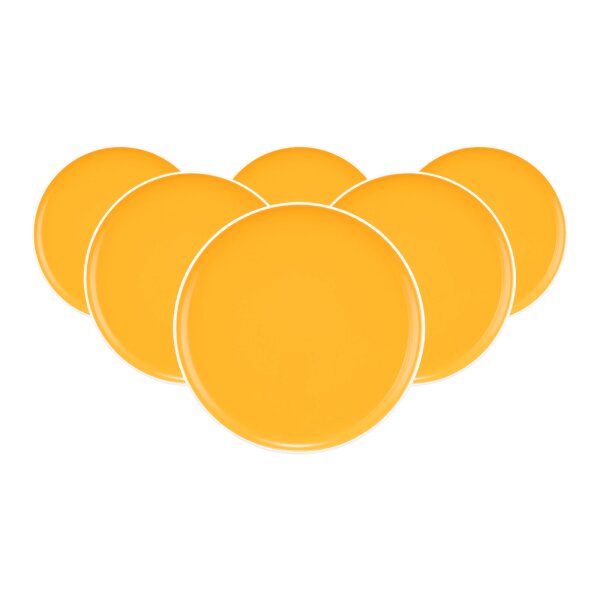 Seltmann Weiden Sento Home Pure Colors Frühstücksteller ø 21,4 cm 6er Set - Mango Orange