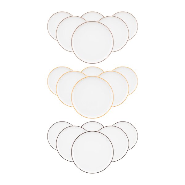 Seltmann Weiden Sento Home Pure Lines Frühstücksteller ø 21,4 cm 6er Set - Variante
