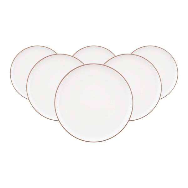 Seltmann Weiden Sento Home Pure Lines Frühstücksteller ø 21,4 cm 6er Set - Cocoa Brown