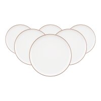 Seltmann Weiden Sento Home Pure Lines Frühstücksteller ø 21,4 cm 6er Set - Cocoa Brown