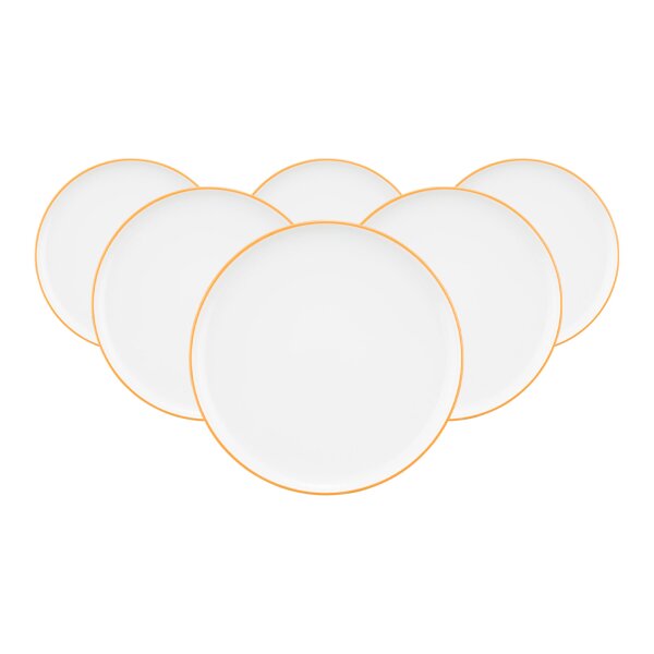 Seltmann Weiden Sento Home Pure Lines Frühstücksteller ø 21,4 cm 6er Set - Mango Orange