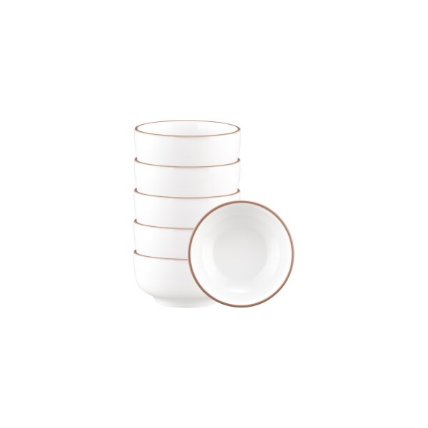 Seltmann Weiden Sento Home Pure Lines Dipschale ø 8,6 cm 6er Set - Cocoa Brown