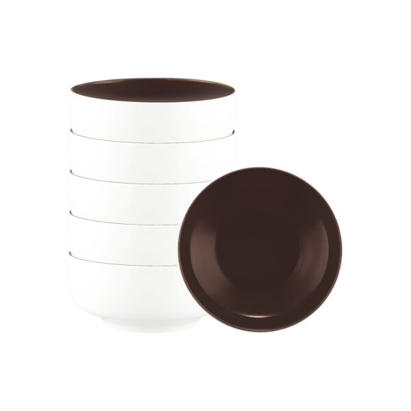 Seltmann Weiden Sento Home Pure Colors Müslischale ø 15,4 cm 6er Set - Chocolate Brown