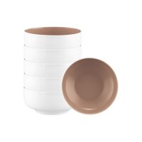 Seltmann Weiden Sento Home Pure Colors Müslischale ø 15,4 cm 6er Set - Cocoa Brown