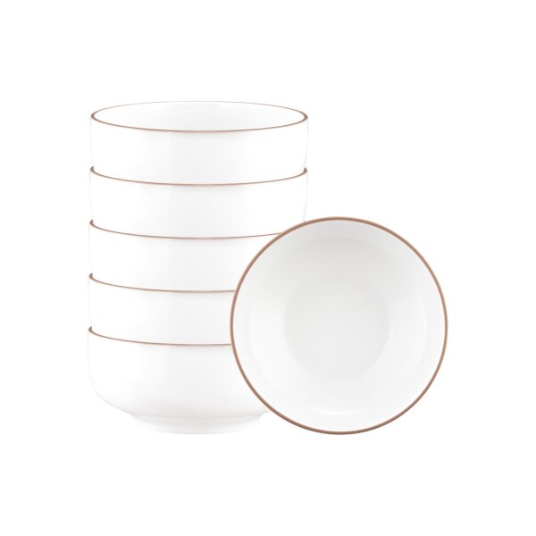 Seltmann Weiden Sento Home Pure Lines Müslischale ø 15,4 cm 6er Set - Cocoa Brown