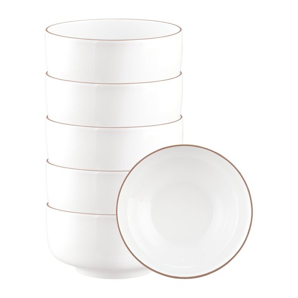 Seltmann Weiden Sento Home Pure Lines Schüssel ø 20,3 cm 6er Set - Cocoa Brown