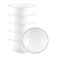 Seltmann Weiden Sento Home Pure Lines Schüssel ø 20,3 cm 6er Set - Cocoa Brown