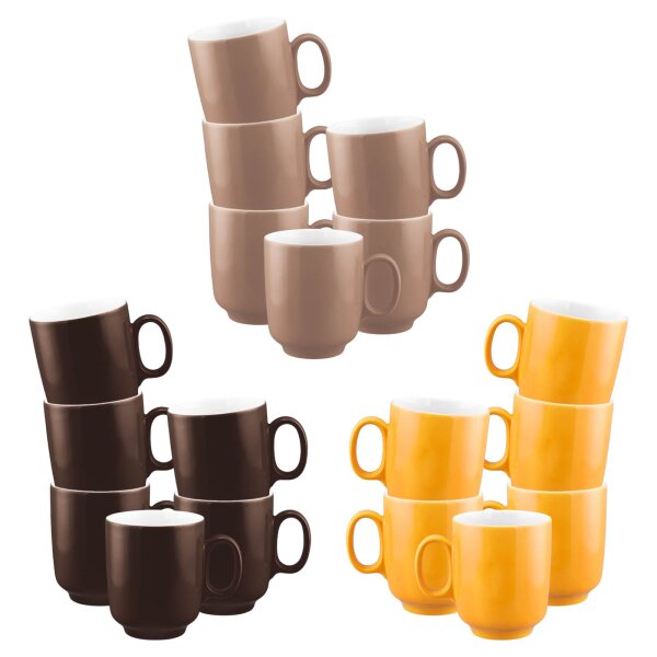 Seltmann Weiden Sento Home Pure Colors Becher mit Henkel 400 ml 6er Set - Variante