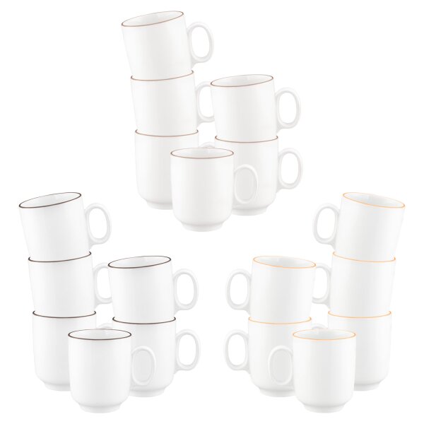 Seltmann Weiden Sento Home Pure Lines Becher mit Henkel 400 ml 6er Set - Variante