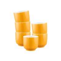Seltmann Weiden Sento Home Pure Colors Cappuccinotasse ohne Henkel 300 ml 6er Set - Mango Orange