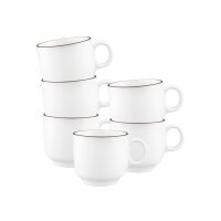 Seltmann Weiden Sento Home Pure Lines Cappuccinotasse 300 ml 6er Set - Chocolate Brown