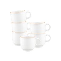 Seltmann Weiden Sento Home Pure Lines Cappuccinotasse 300 ml 6er Set - Mango Orange