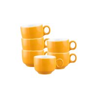 Seltmann Weiden Sento Home Pure Colors Espressotasse 80 ml 6er Set - Mango Orange
