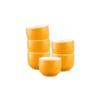 Seltmann Weiden Sento Home Pure Colors Espressotasse ohne Henkel 80 ml 6er Set - Mango Orange