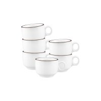 Seltmann Weiden Sento Home Pure Lines Espressotasse 80 ml 6er Set - Chocolate Brown
