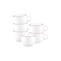 Seltmann Weiden Sento Home Pure Lines Espressotasse 80 ml 6er Set - Cocoa Brown