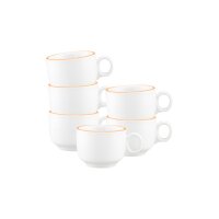 Seltmann Weiden Sento Home Pure Lines Espressotasse 80 ml 6er Set - Mango Orange