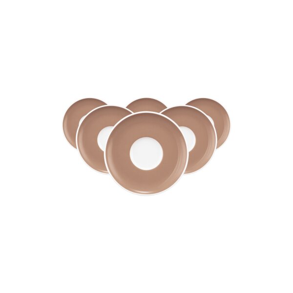 Seltmann Weiden Sento Home Pure Colors Espressountertasse ø 12 cm 6er Set - Cocoa Brown
