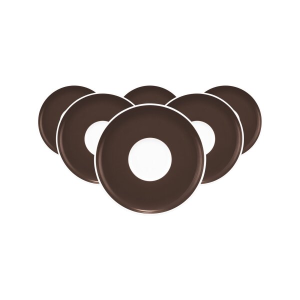 Seltmann Weiden Sento Home Pure Colors Kombiuntertasse ø 16,2 cm 6er Set - Chocolate Brown