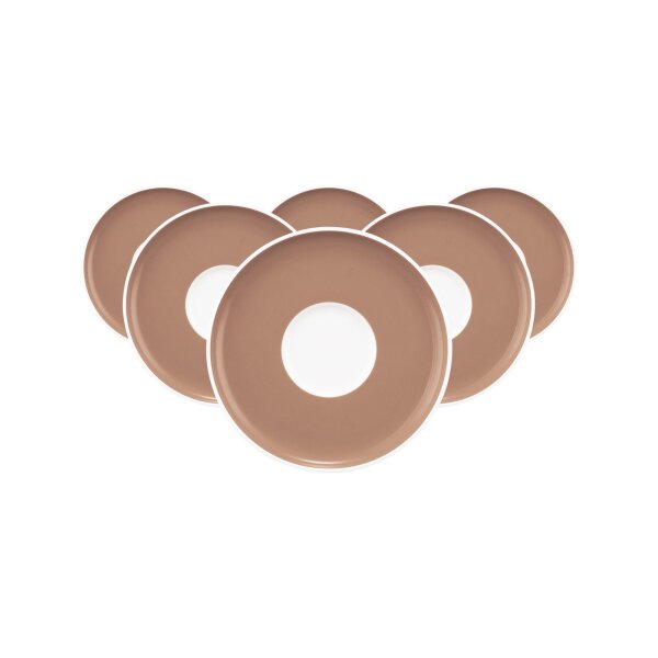 Seltmann Weiden Sento Home Pure Colors Kombiuntertasse ø 16,2 cm 6er Set - Cocoa Brown
