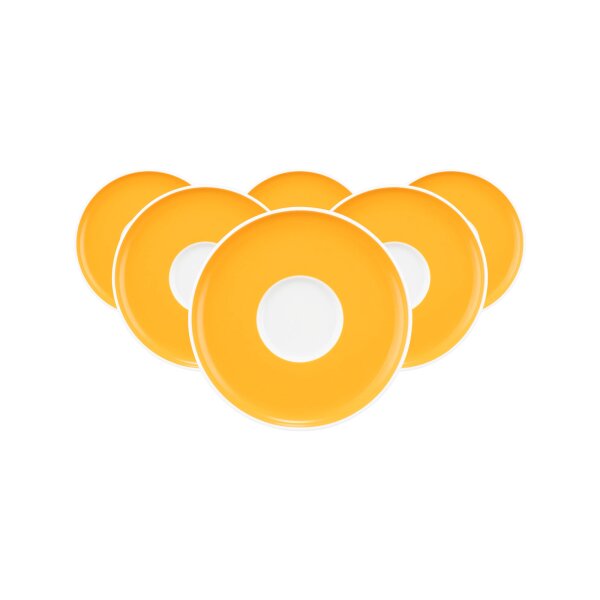 Seltmann Weiden Sento Home Pure Colors Kombiuntertasse ø 16,2 cm 6er Set - Mango Orange